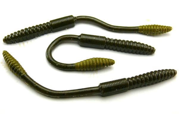 Big Bite 4.5&Quot; Squirrel Tail Worm - Green Pumpkin (10Pcs)