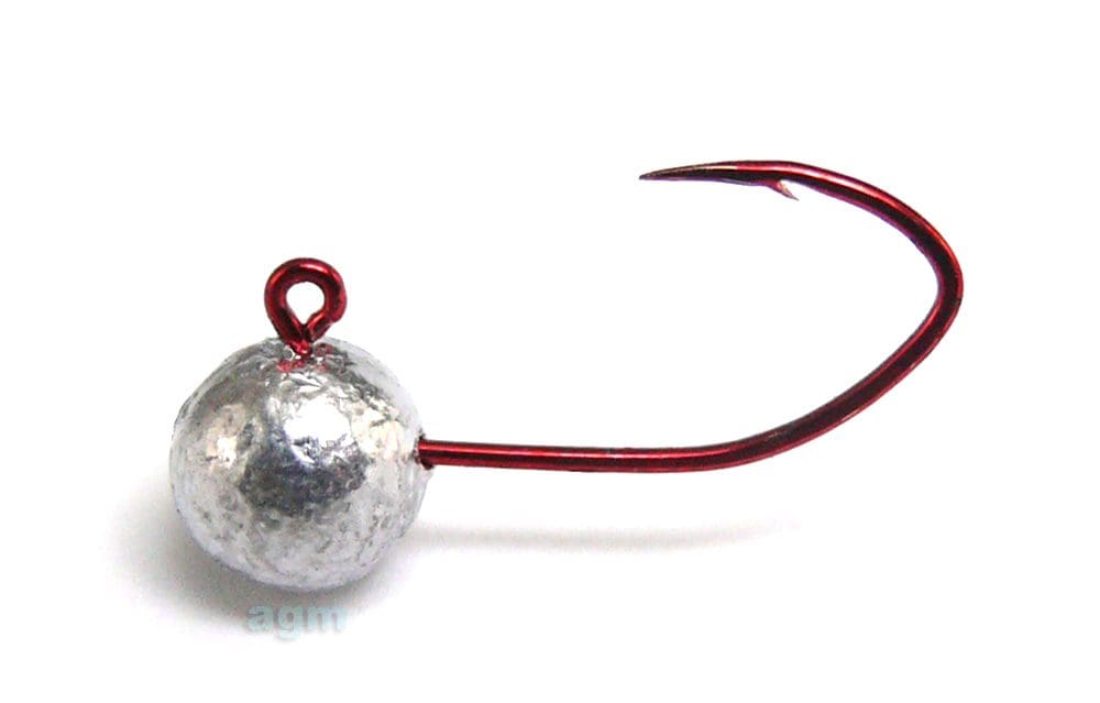 Agm Finesse Sickle Jig Head 1.5G - Size 8 Red (5Pcs)