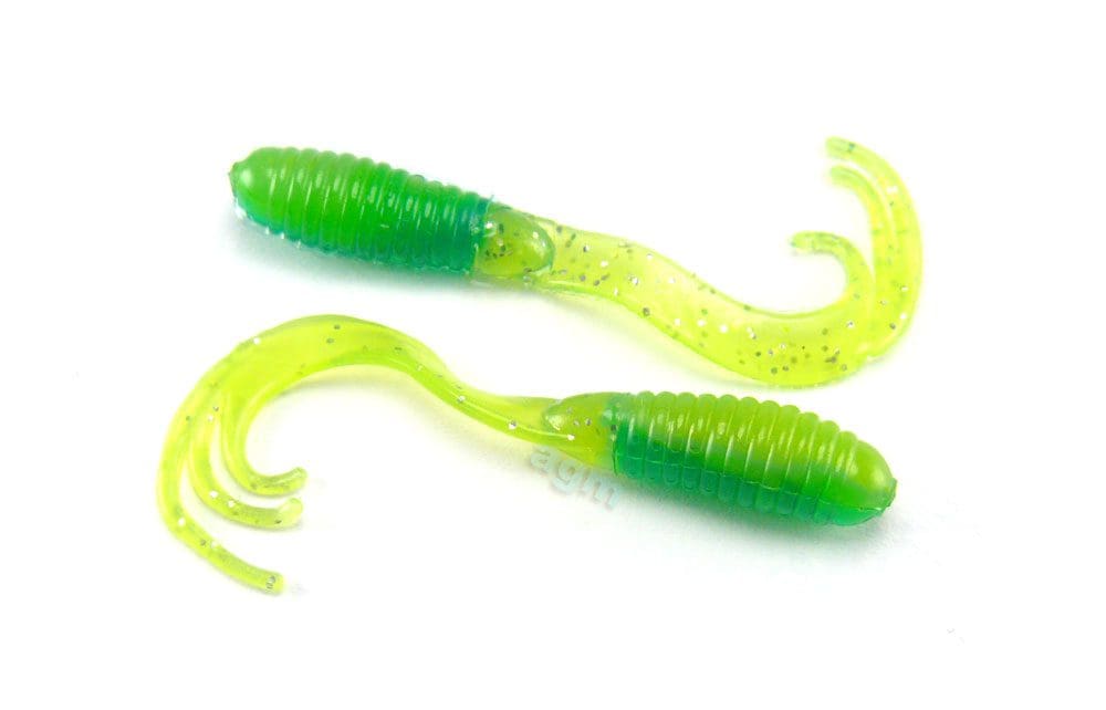 Agm 2In Triple Tip Grub Lime Chart 15Pcs