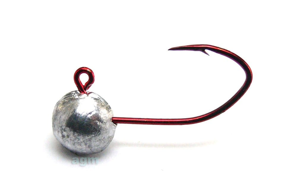 Agm Finesse Sickle Jig Head 1.1G Size 8 Red 5Pcs
