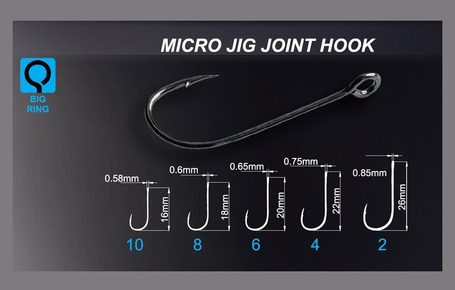 Crazy Fish Micro Jig Joint Hook - Size 10 (20Pcs)