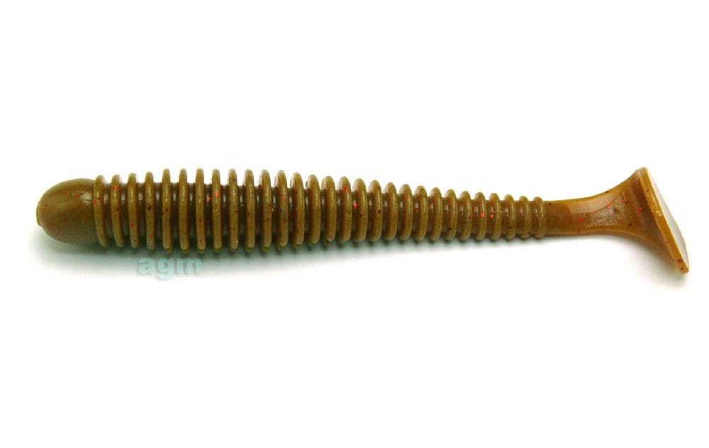 Crazy Fish 3.4In Floating Vibro Worm Uv Motor Oil 5Pcs