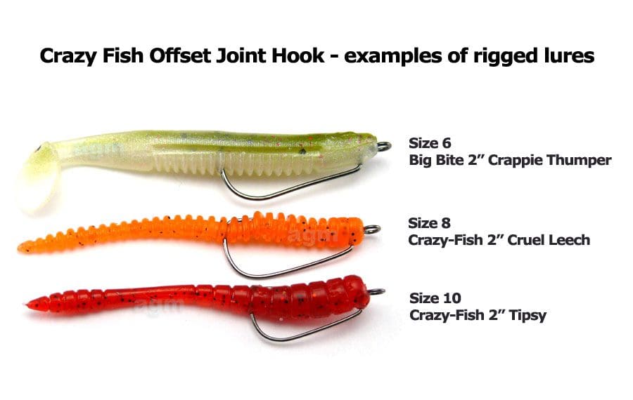 Crazy Fish Offset Joint Hook - Size 8 (5Pcs) - Image 3