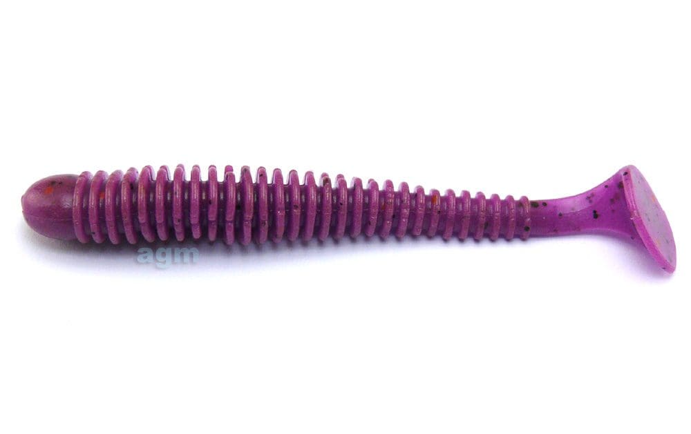 Crazy Fish 3.4In Floating Vibro Worm Ultraviolet 5Pcs