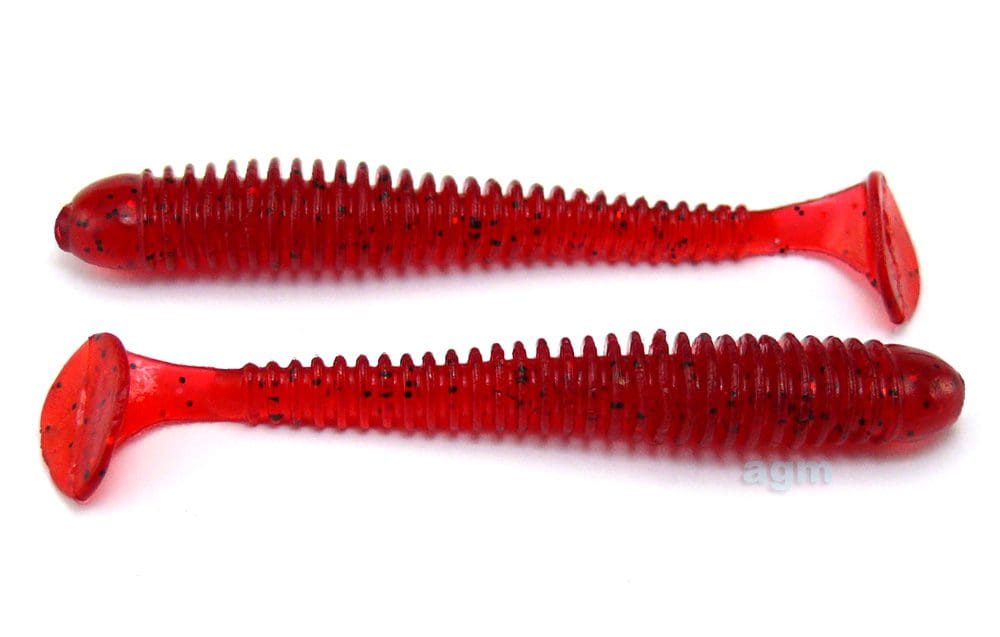 Crazy Fish 2In Vibro Worm 11 Ruby 8Pcs