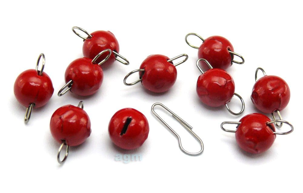 Agm Jiggle Cheb Head 3G Red 10Pcs