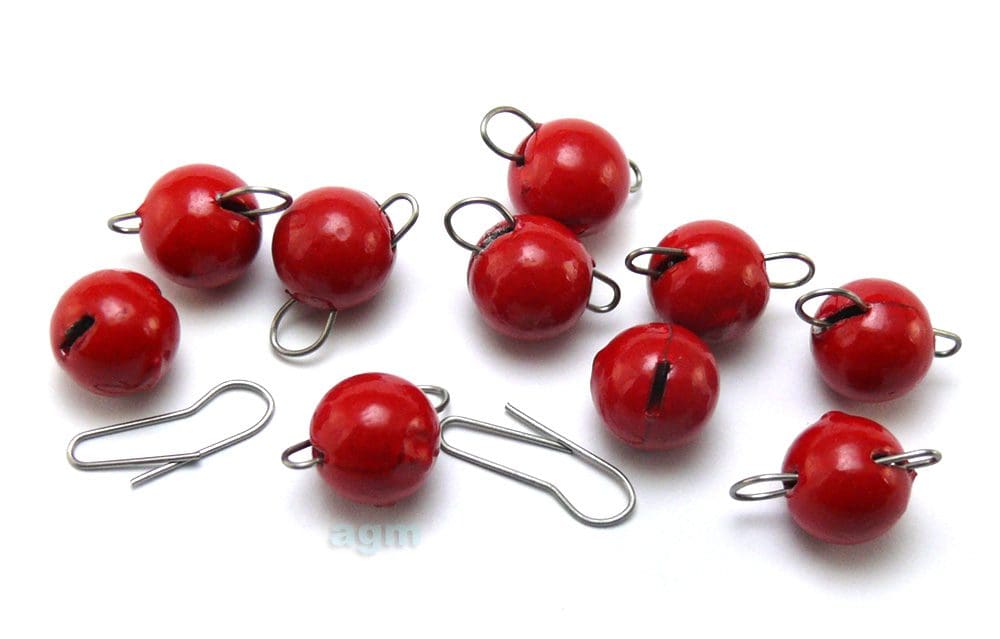 Agm Jiggle Cheb Head 4G Red 10Pcs