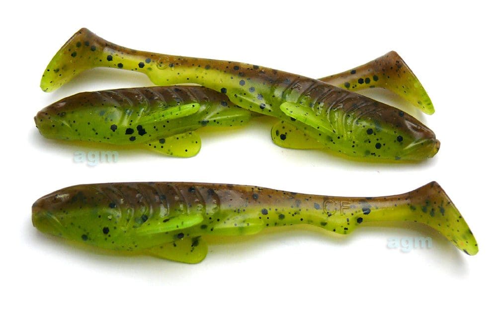 Crazy Fish 2.8In Tough 4D Swamp Chartreuse 5Pcs