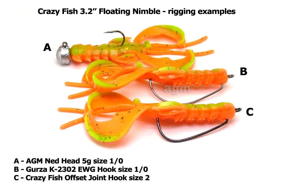 Crazy Fish 3.2&Quot; Floating Nimble - 30D Caddisfly Pupa (6Pcs) - Image 2