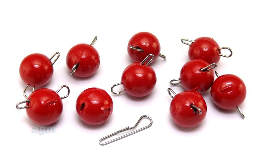 Agm Jiggle Cheb Head 7G Red 10Pcs