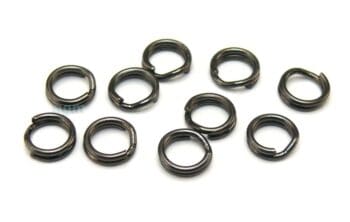 Gurza Stainless Steel Split Ring Size 4 5.25mm/37lb Black 10pcs