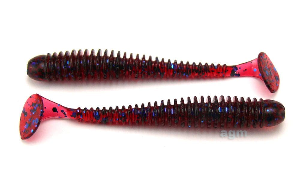 Crazy Fish 2In Vibro Worm 73 Blue Ruby 8Pcs