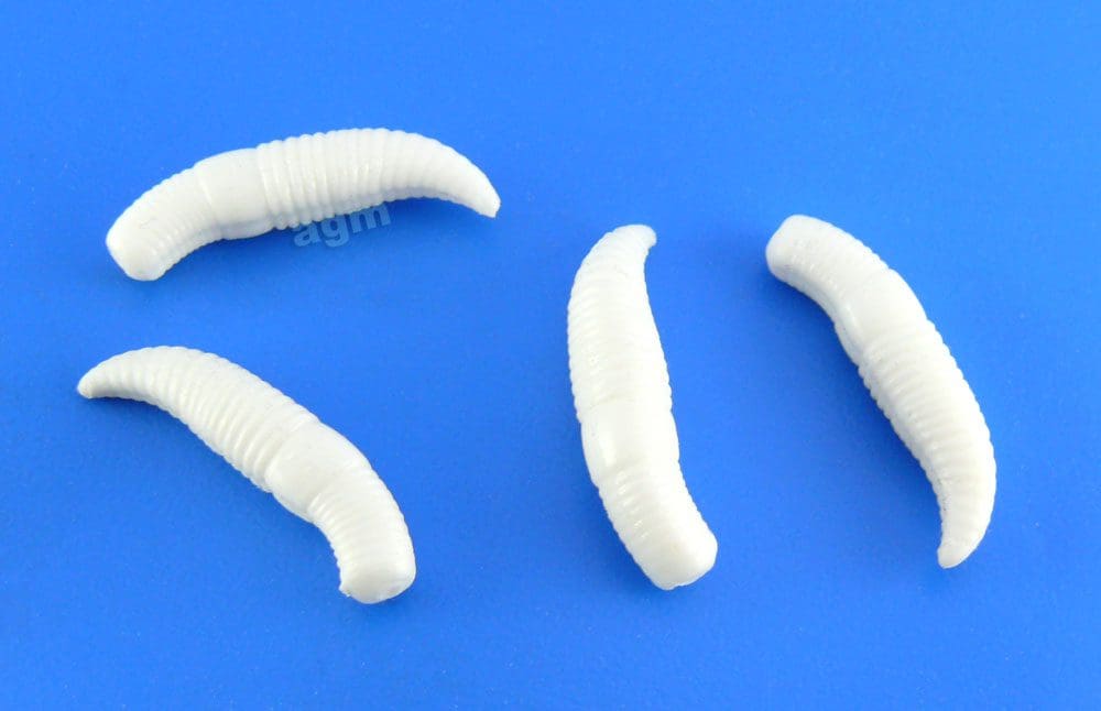 Crazy Fish 1.2In Mf Baby Floating Worm 59 White 12Pcs